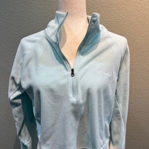 Columbia Mint Half-Zip Fleece Pullover Cropped size M